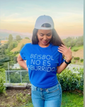 Béisbol No Es Aburrido — Blue Shirt White Lettering