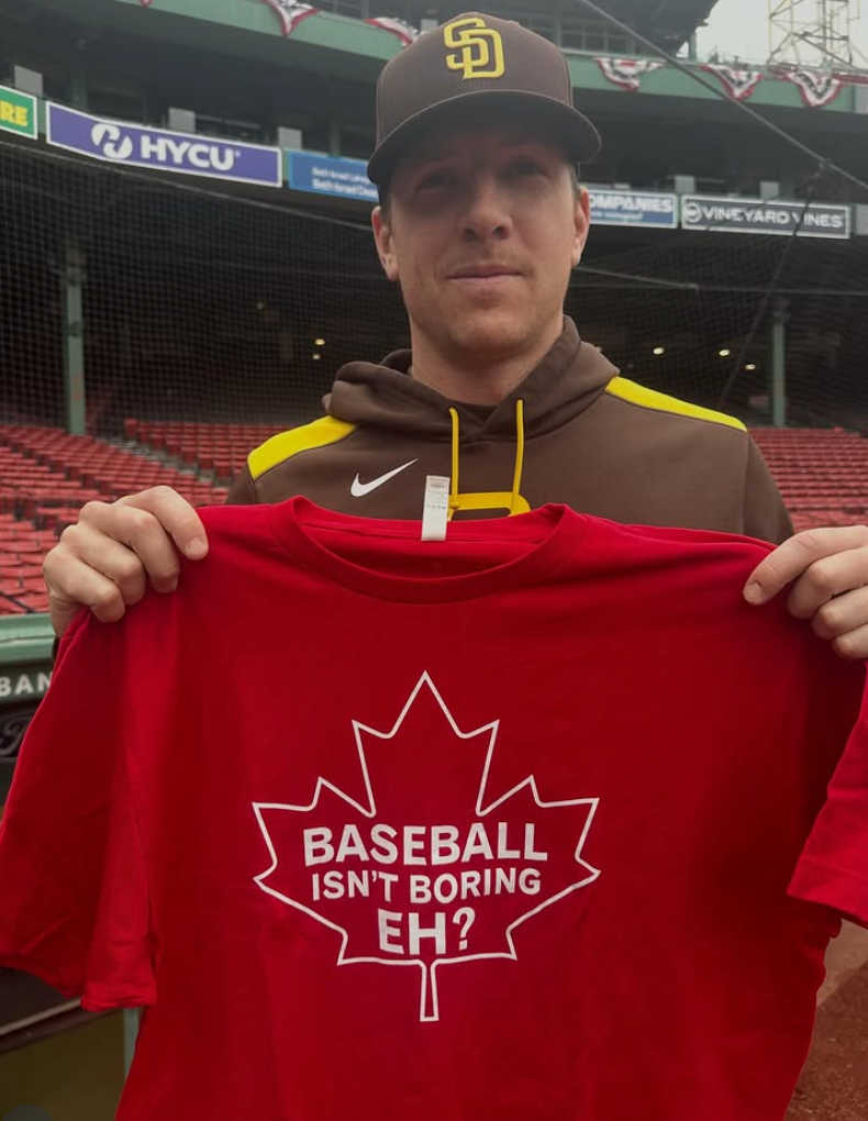 Baseball Isn’t Boring, Eh? Red Shirt White Lettering