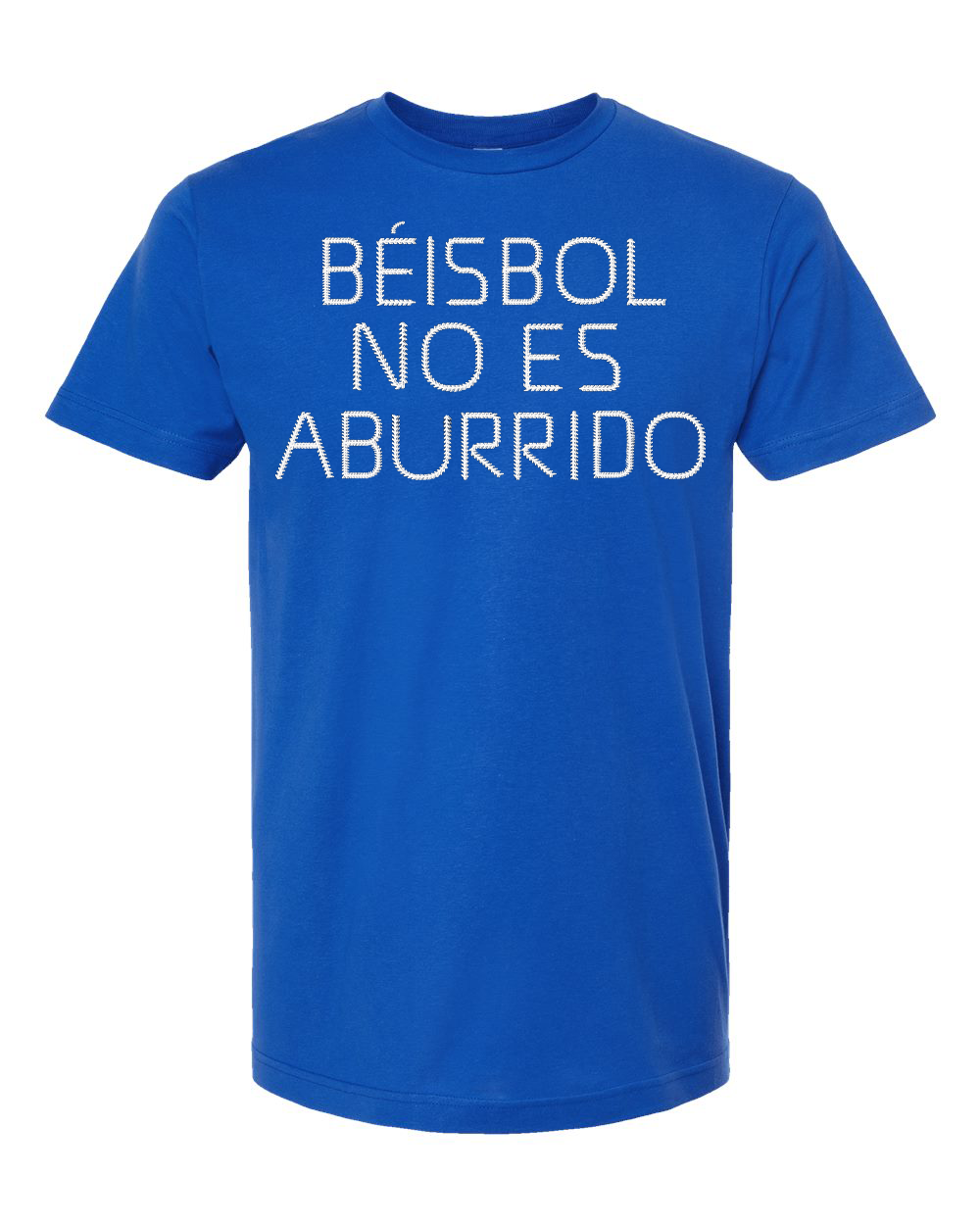 Béisbol No Es Aburrido — Blue Shirt White Lettering